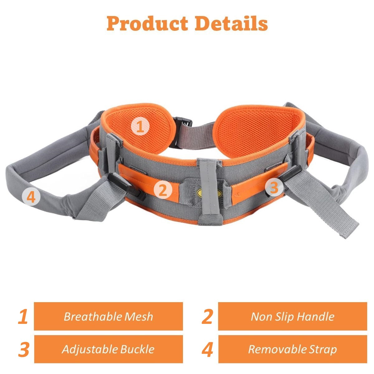 Transfer Gait Belt / Secure Walking for Patients Ambulation