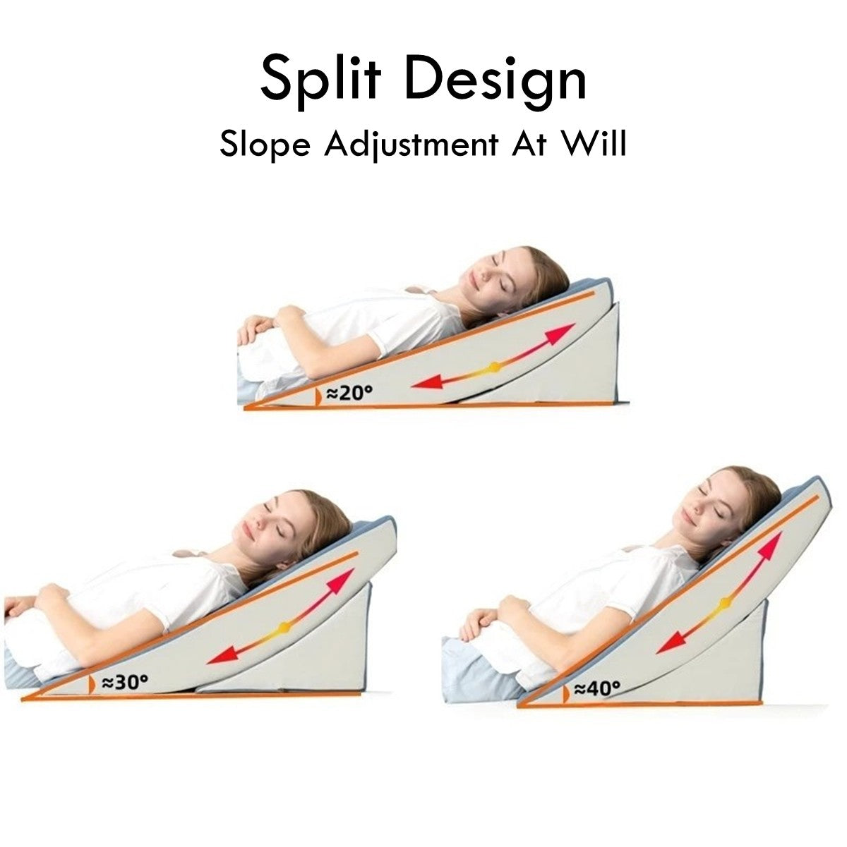 Anti-Reflux Slope Cushion Triangular Pillow Reclining Backrest Elderly Patient Waist Knee Support Bed Cushion