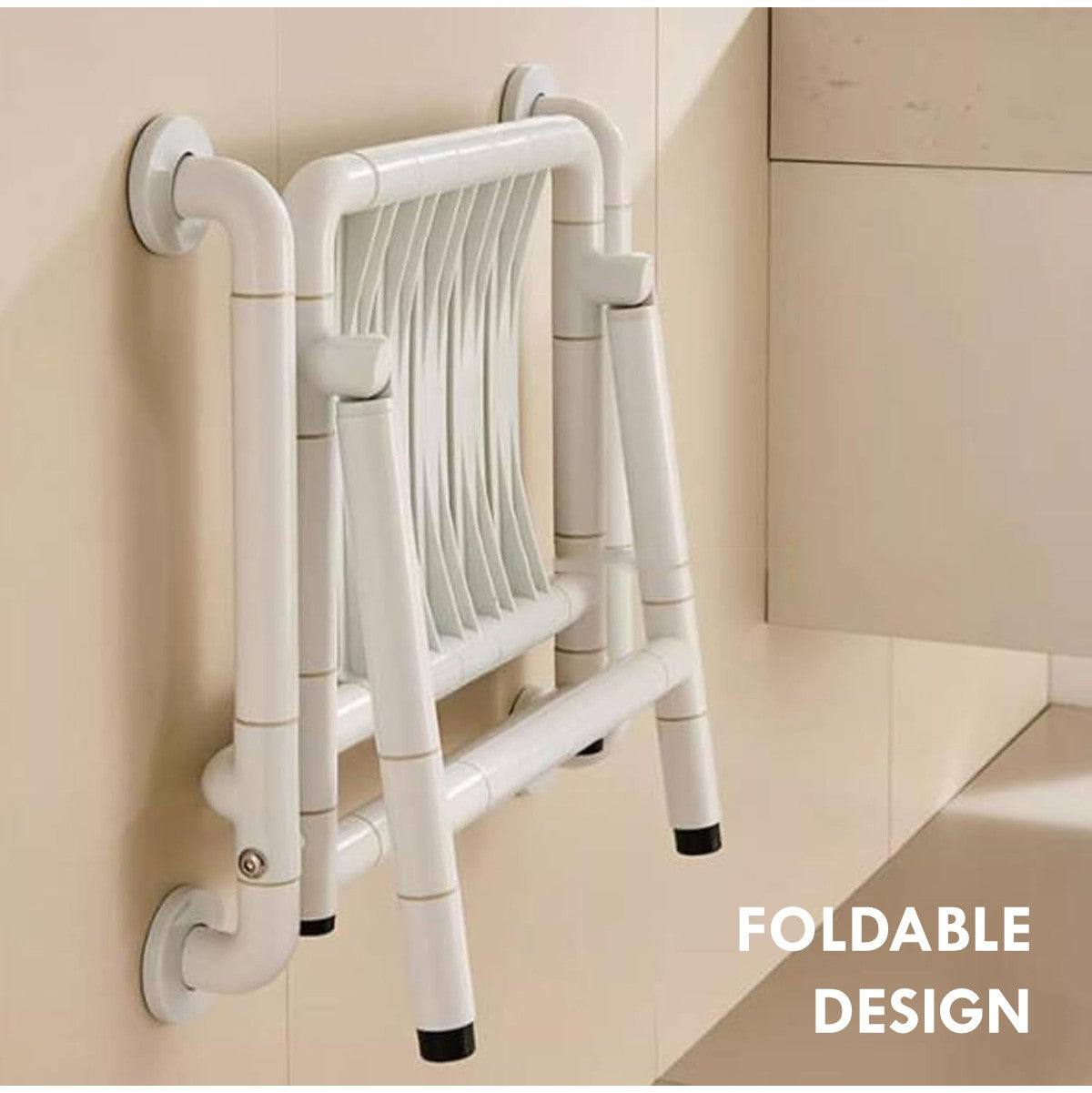 Wall Mounted Folding Shower Seat For The Elderly, Wall Mounted Shower Stool, Bathroom Safety Chair With Legs