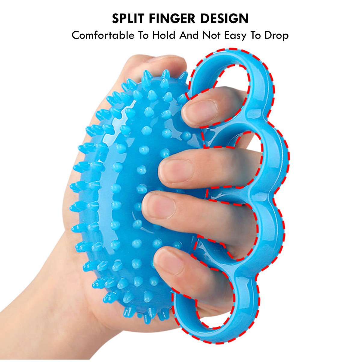 Hand Grip Strength Ball Spiky Massage Ball Muscles Hand Finger Strengthener Exercise Relax Stress Relief Squishy