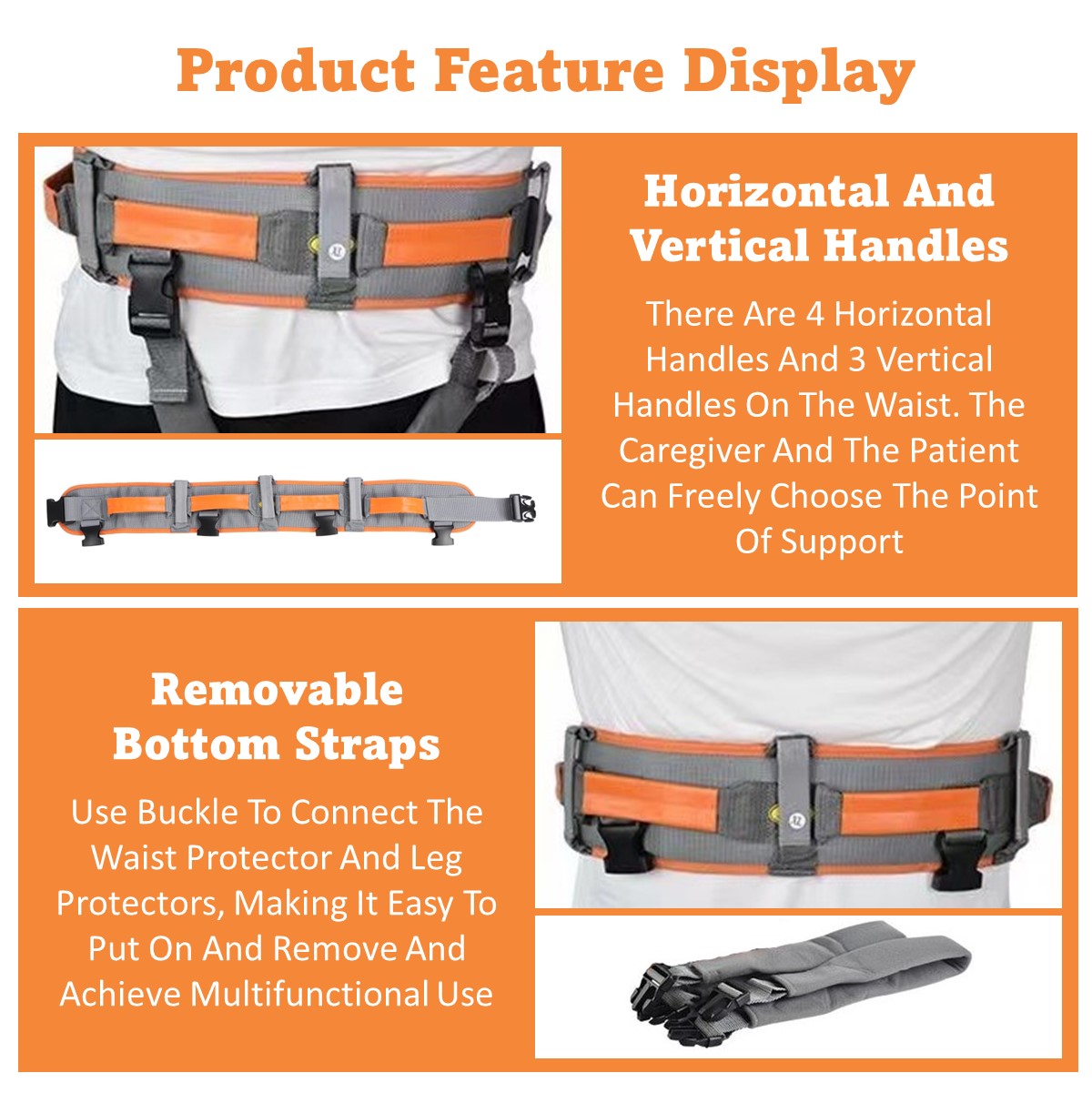 Transfer Gait Belt / Secure Walking for Patients Ambulation