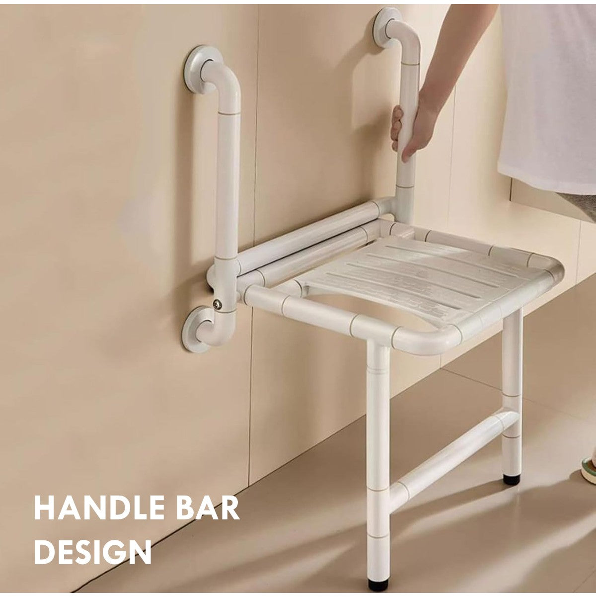 Wall Mounted Folding Shower Seat For The Elderly, Wall Mounted Shower Stool, Bathroom Safety Chair With Legs