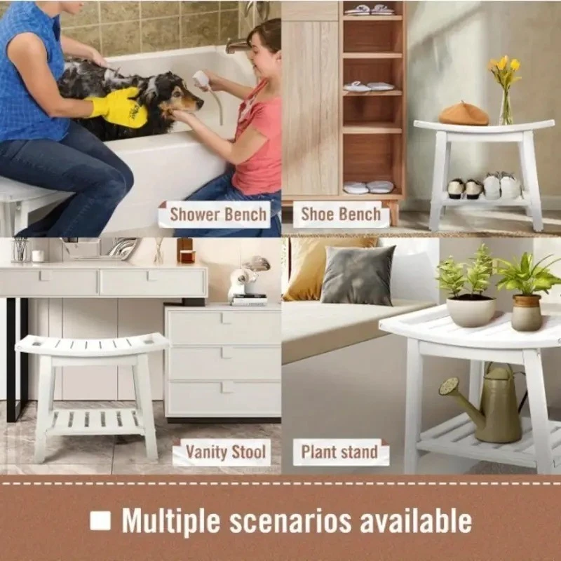 Anti-Slip Shower Chair with Backrest for Elderly, Pregnant & Disabled Users – Safe Bathroom Bath Stool