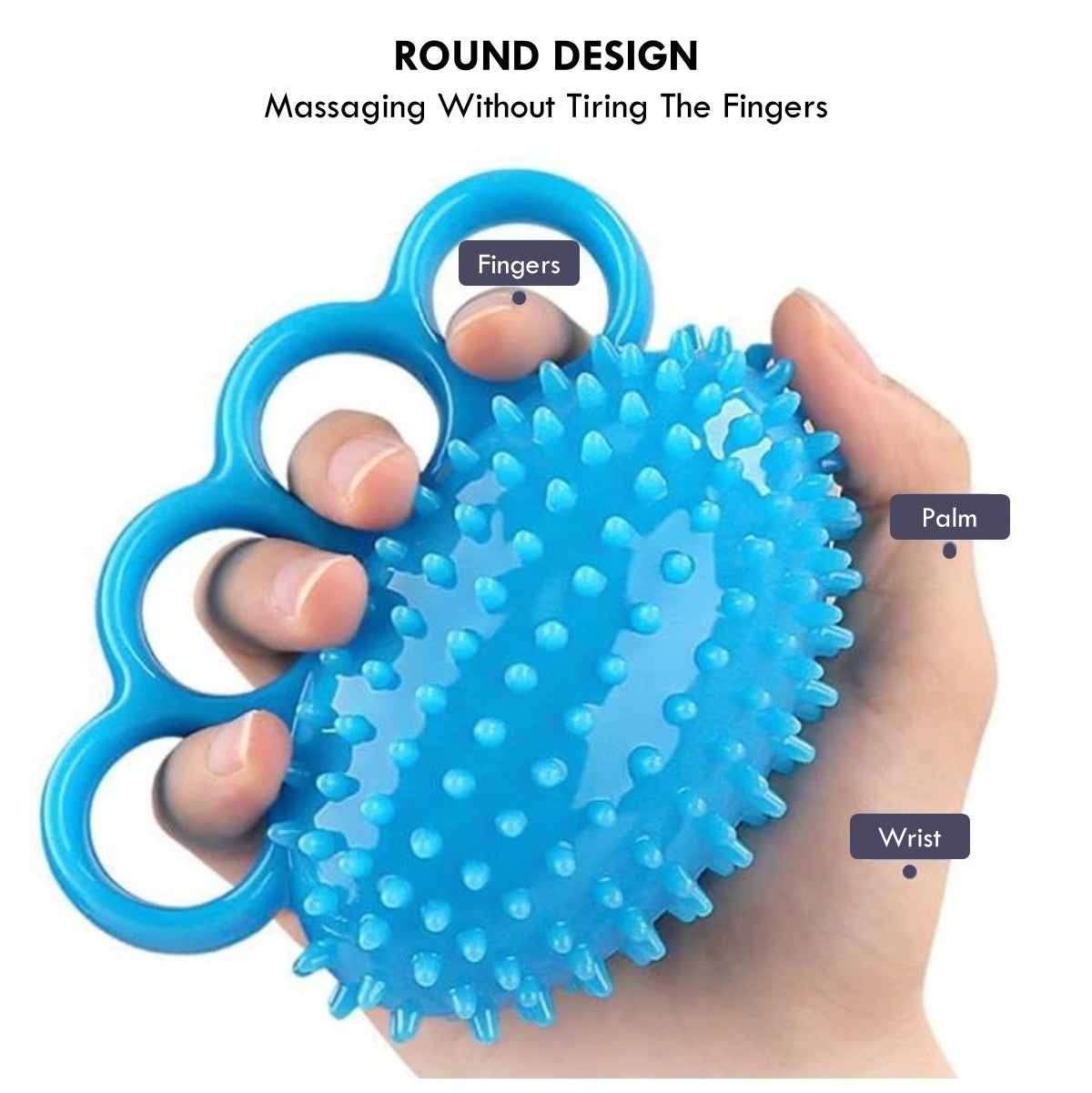 Hand Grip Strength Ball Spiky Massage Ball Muscles Hand Finger Strengthener Exercise Relax Stress Relief Squishy