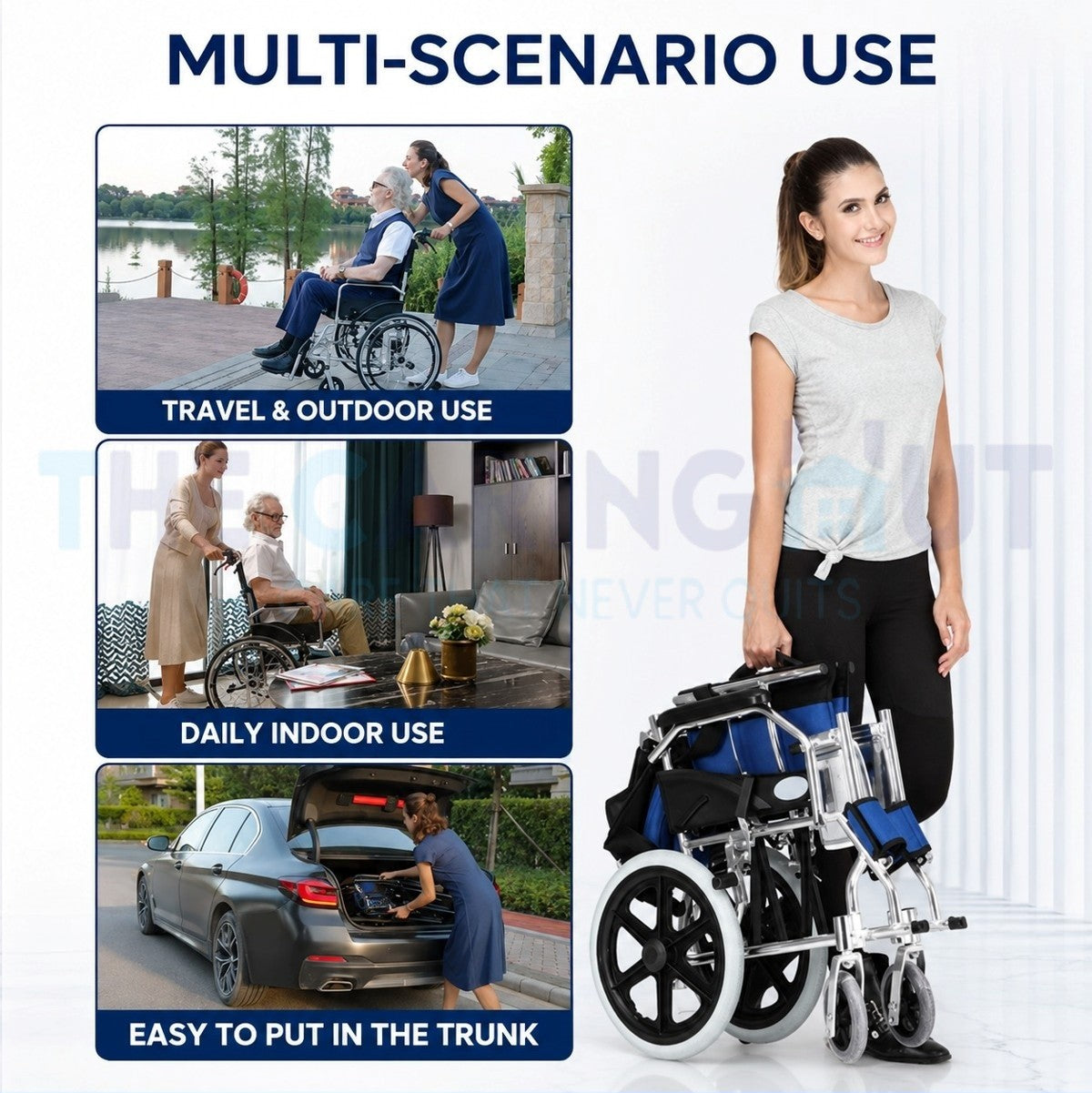 Aluminum Light Weight Wheelchair Push Chair 9.8kg/Self Propel 11kg