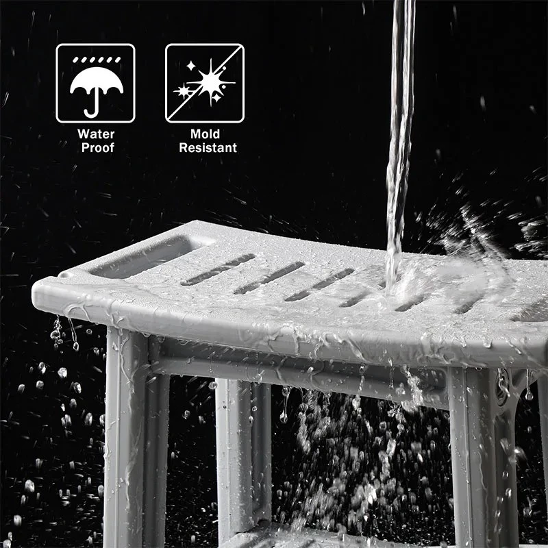 Anti-Slip Shower Chair with Backrest for Elderly, Pregnant & Disabled Users – Safe Bathroom Bath Stool