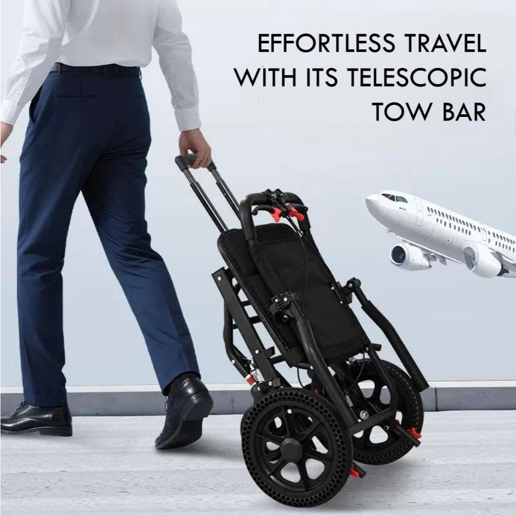 Folding Wheelchair Lightweight Folding Wheelchair for the Elderly Easy to Carry