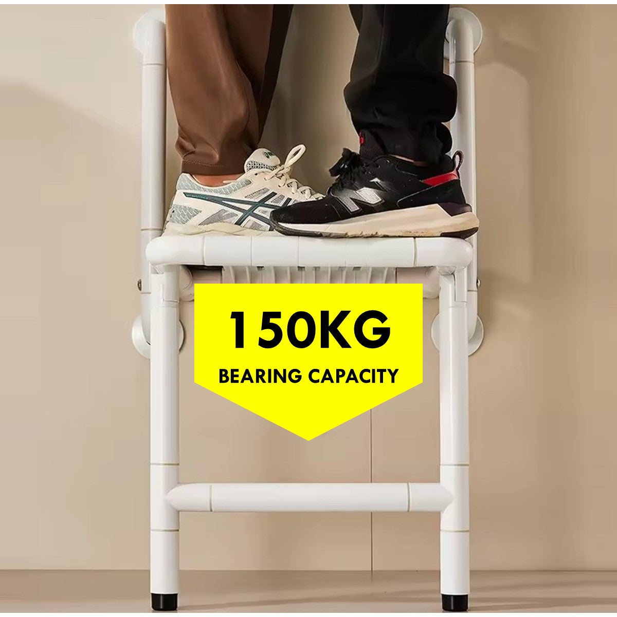 Wall Mounted Folding Shower Seat For The Elderly, Wall Mounted Shower Stool, Bathroom Safety Chair With Legs