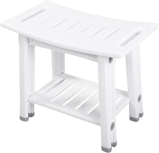 Anti-Slip Shower Chair with Backrest for Elderly, Pregnant & Disabled Users – Safe Bathroom Bath Stool