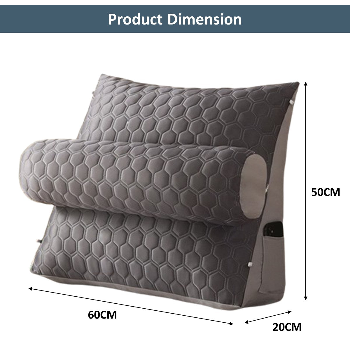 Cooling Ice Silk Latex Wedge Cushion Sofa Cushion Bolster Pillow Bedding