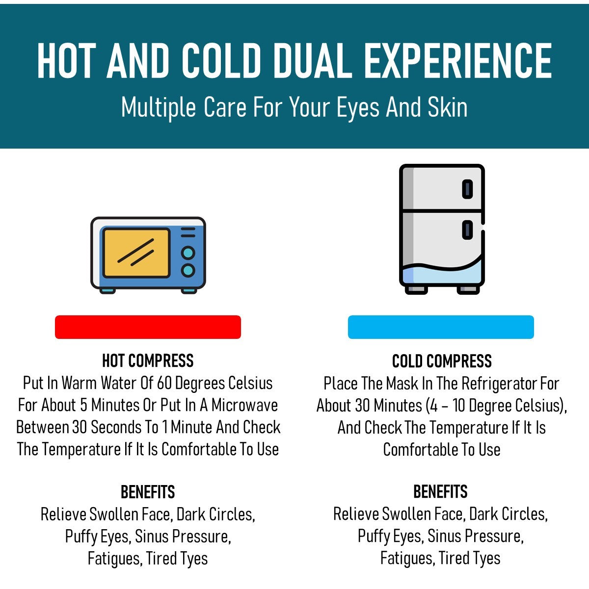 Cooling Ice Refreshing Reusable Gel Eye Mask Gel Face Mask
