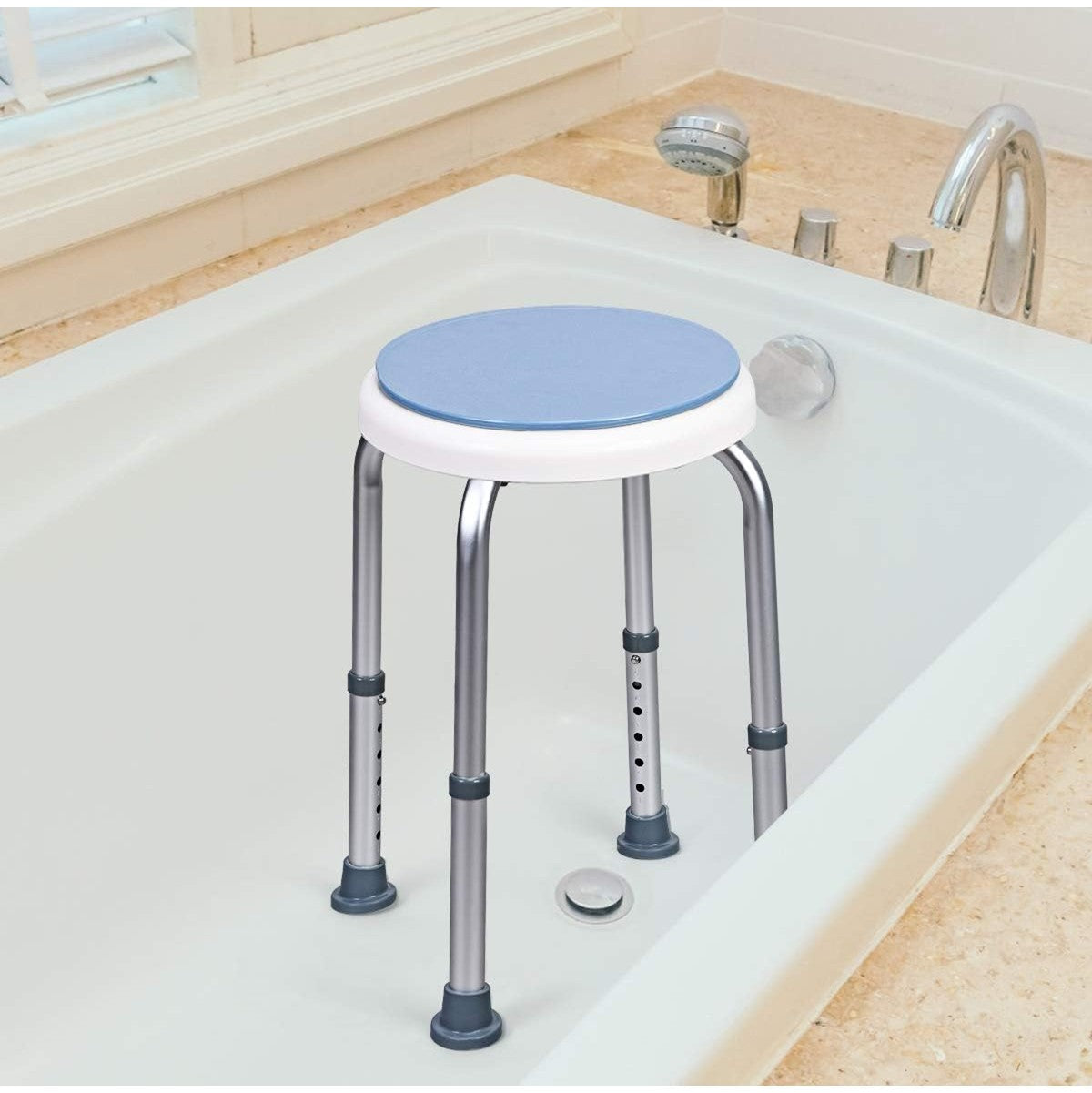 Rotate Shower Chair 360° Rotating Shower Chair/Adjustable Shower Stool Tub Chair And Bathtub Seat Bench