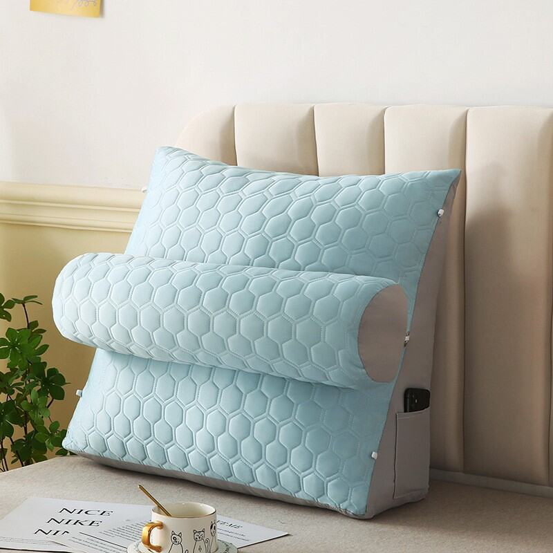 Cooling Ice Silk Latex Wedge Cushion Sofa Cushion Bolster Pillow Bedding