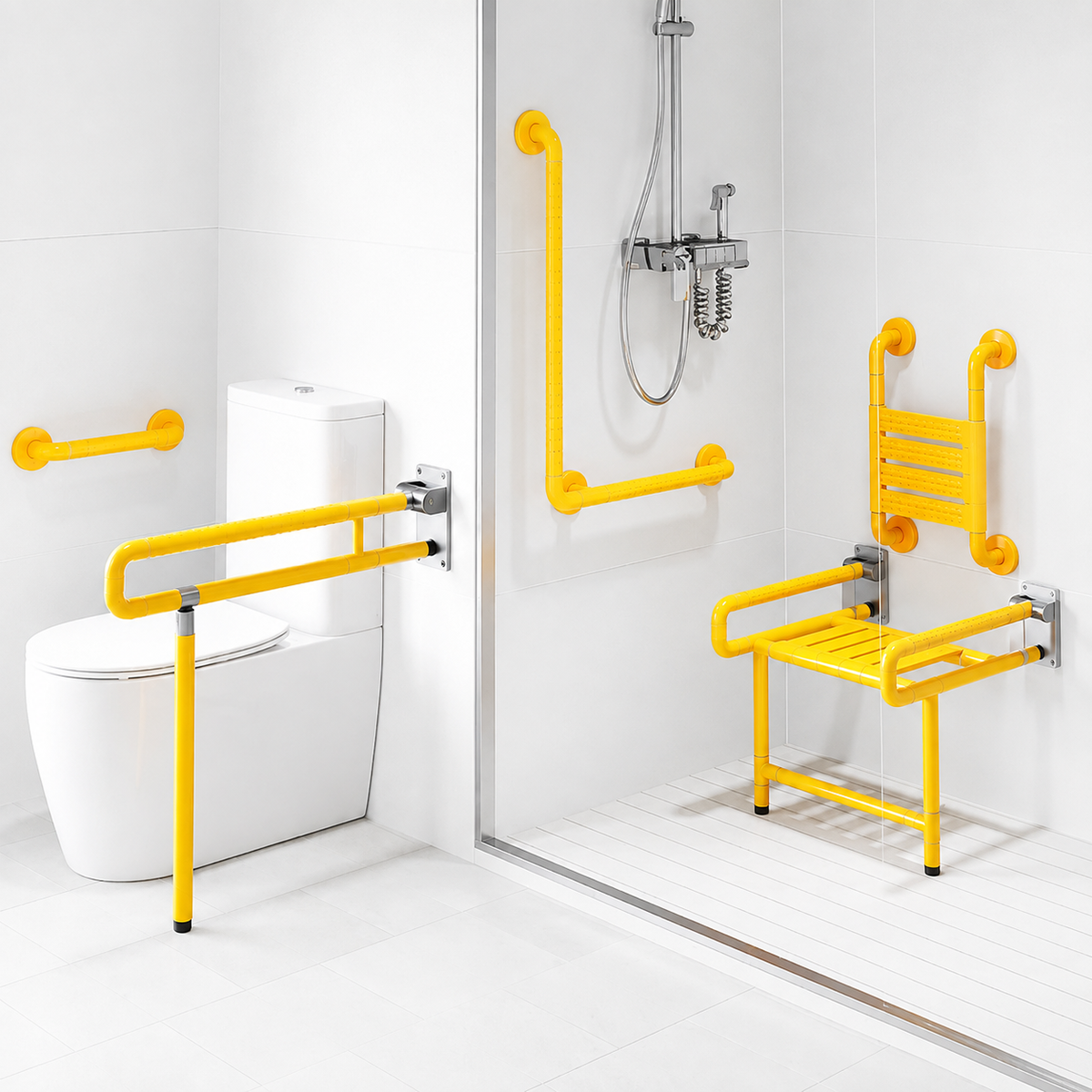 [Installation Service Available] Toilet Safety Handrail Bathroom Safety Grab Bars anti Slip Grab Bar For Elderly