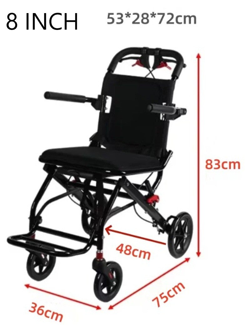 Folding Wheelchair Lightweight Folding Wheelchair for the Elderly Easy to Carry