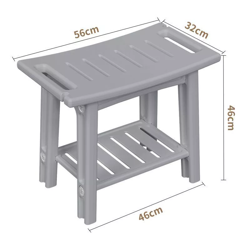 Anti-Slip Shower Chair with Backrest for Elderly, Pregnant & Disabled Users – Safe Bathroom Bath Stool