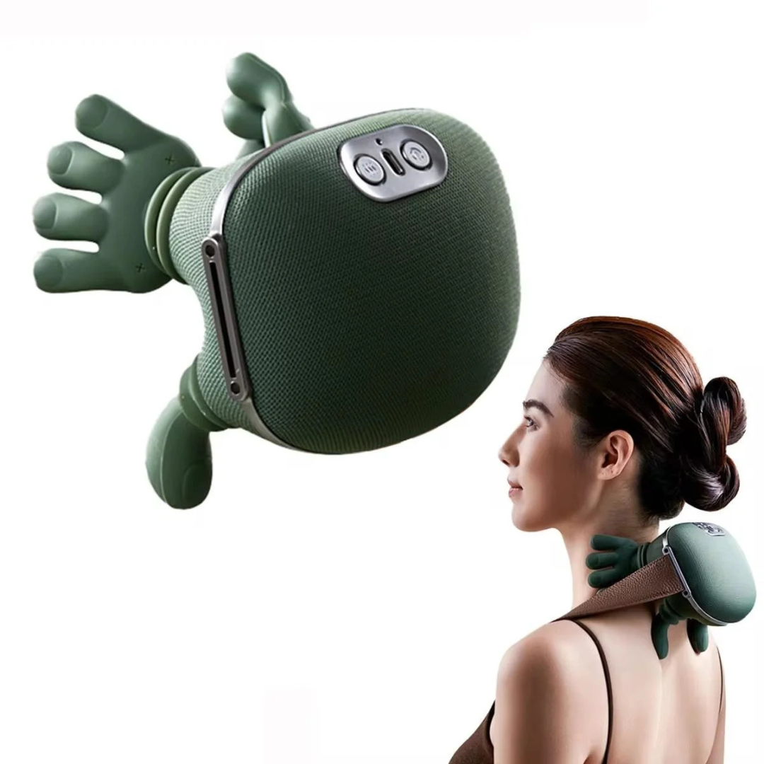 Portable Electric Neck And Shoulder Relaxing Massager Bionic Hand Heat Electric Cervical Massage For Pain Relief