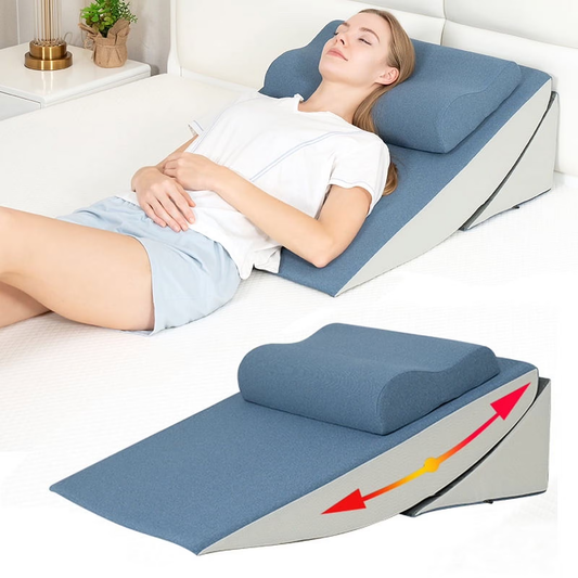 Anti-Reflux Slope Cushion Triangular Pillow Reclining Backrest Elderly Patient Waist Knee Support Bed Cushion