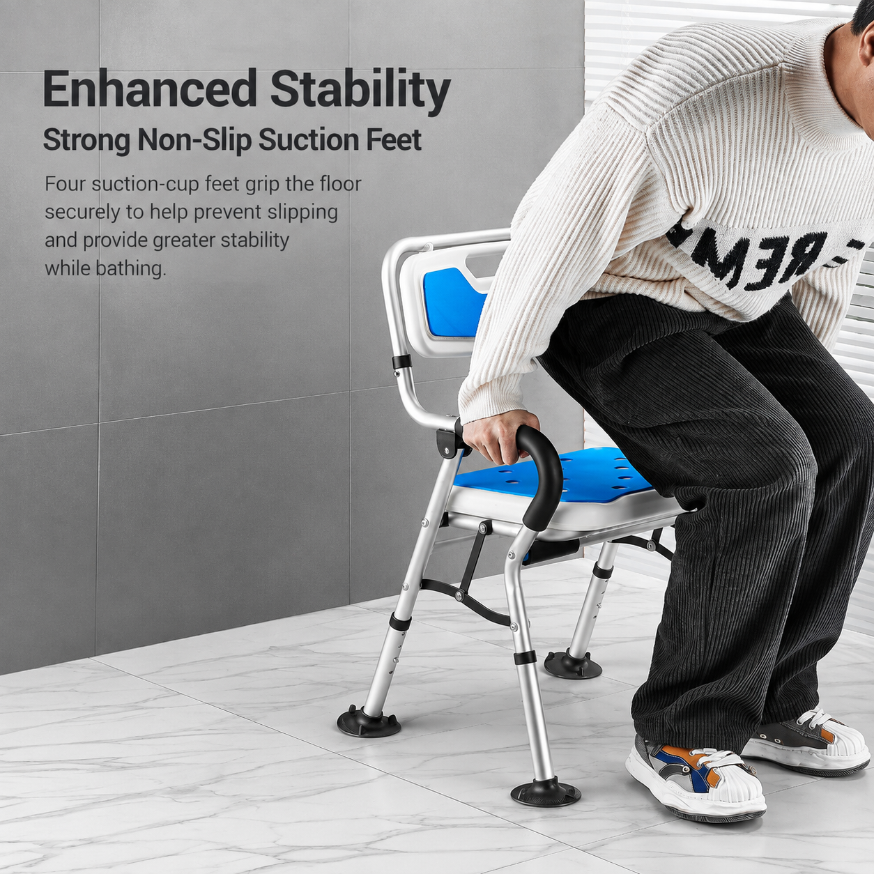 Foldable Shower Chair Bathing Chair For Elderly Bathroom Chair