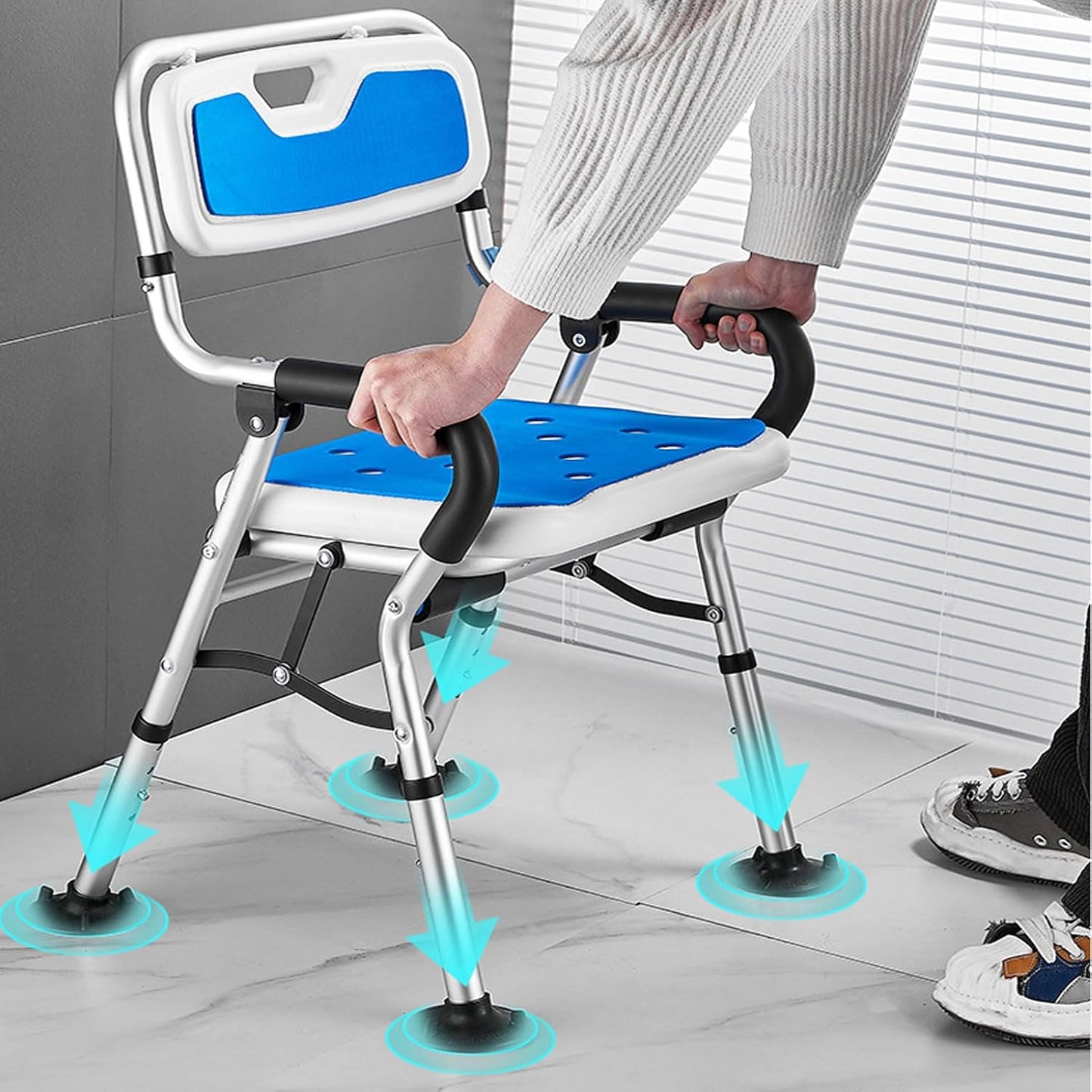 Foldable Shower Chair Bathing Chair For Elderly Bathroom Chair