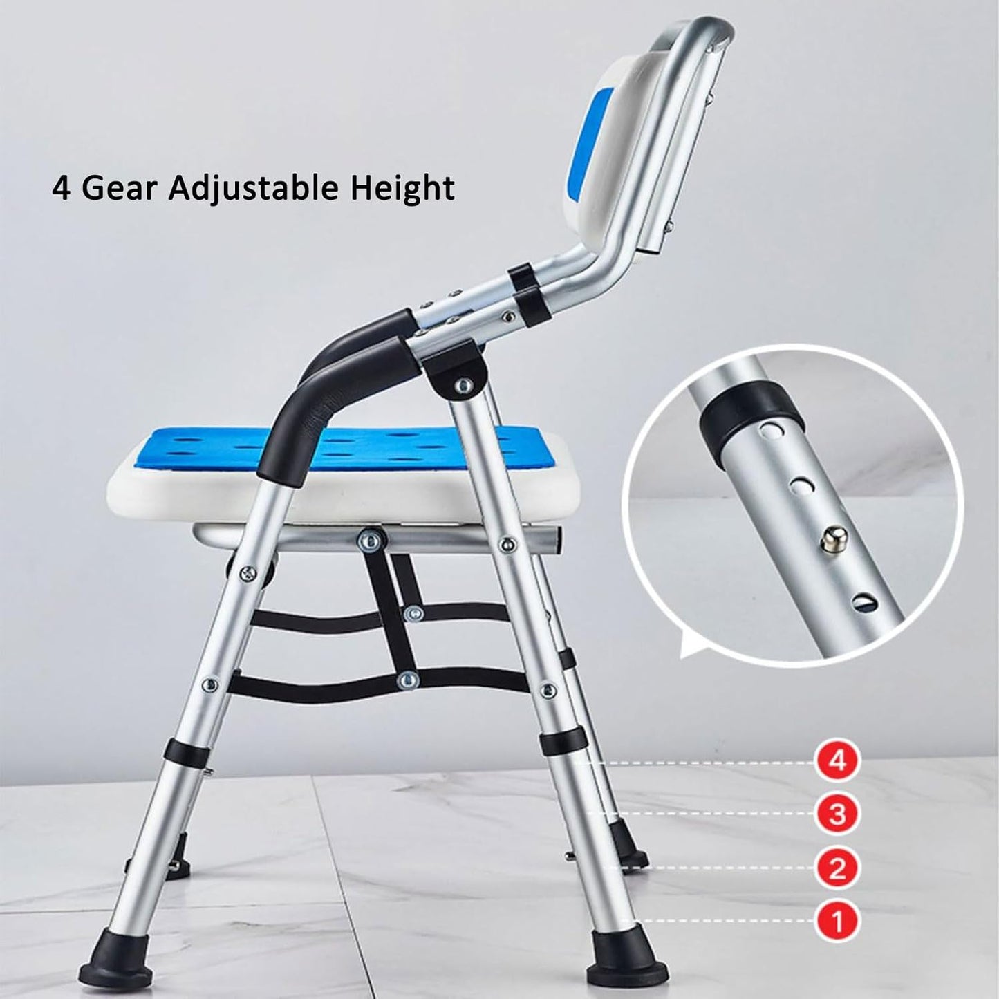 Foldable Shower Chair Bathing Chair For Elderly Bathroom Chair