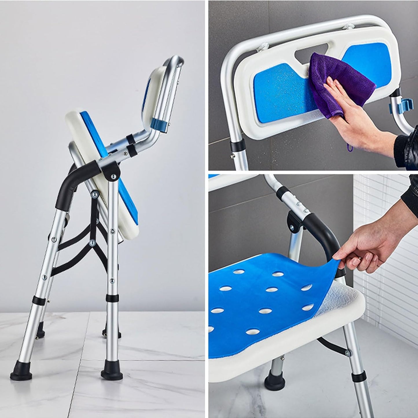 Foldable Shower Chair Bathing Chair For Elderly Bathroom Chair