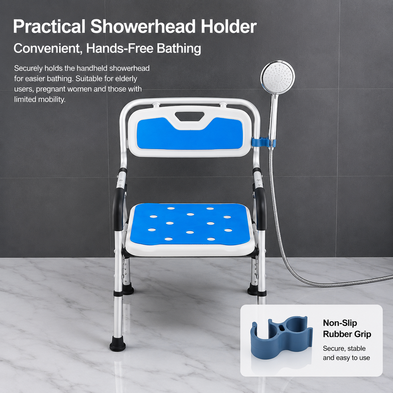 Foldable Shower Chair Bathing Chair For Elderly Bathroom Chair