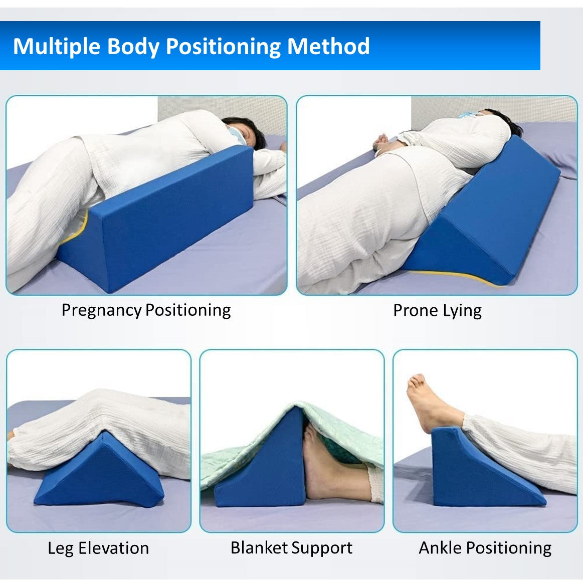 Triangular Nursing Pillow Turning Pad with Cooling Gel