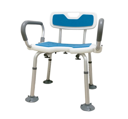 Shower Chair with Detachable Fold Up Armrests
