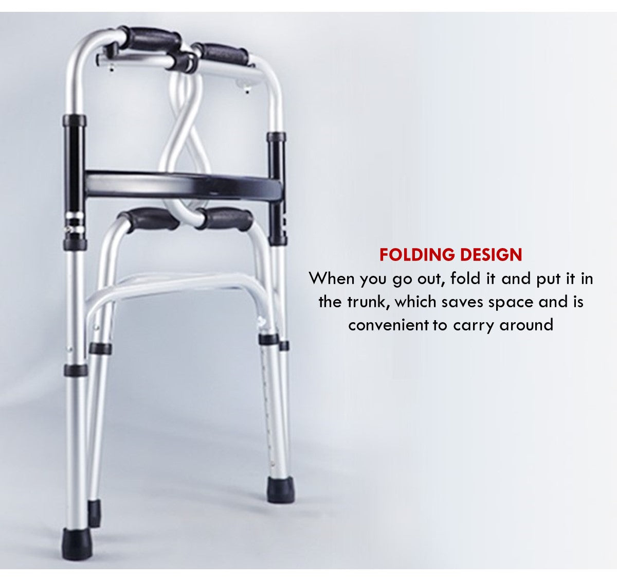 3 in 1 Adjustable Foldable Elderly Walking Frame Toilet Support with Shower Board and Wheels