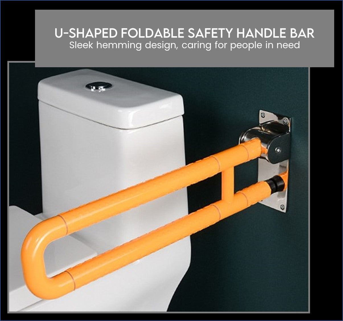 U-shaped Foldable Home Living Bathroom Toilet Safety Handle Bar