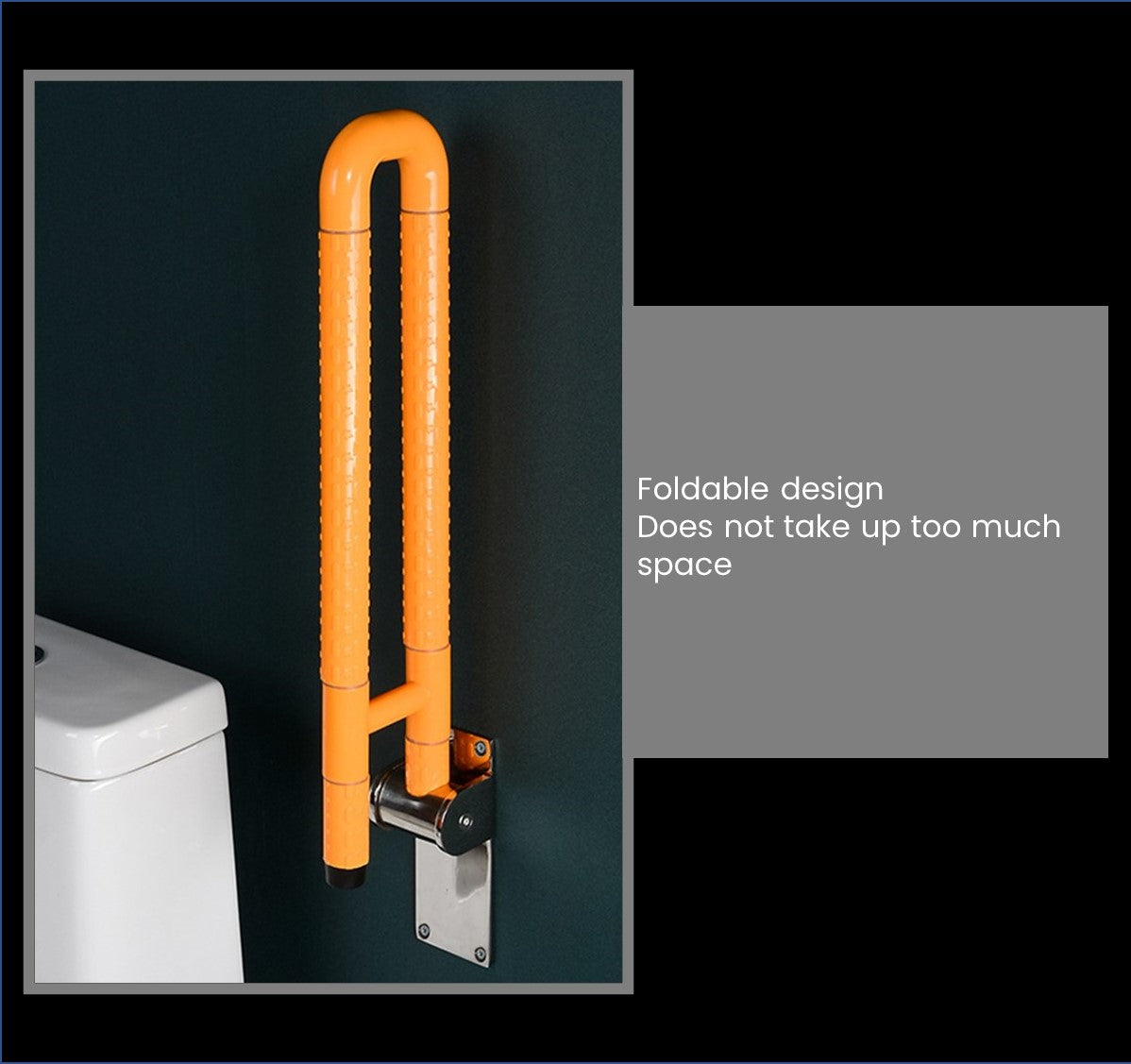 U-shaped Foldable Home Living Bathroom Toilet Safety Handle Bar
