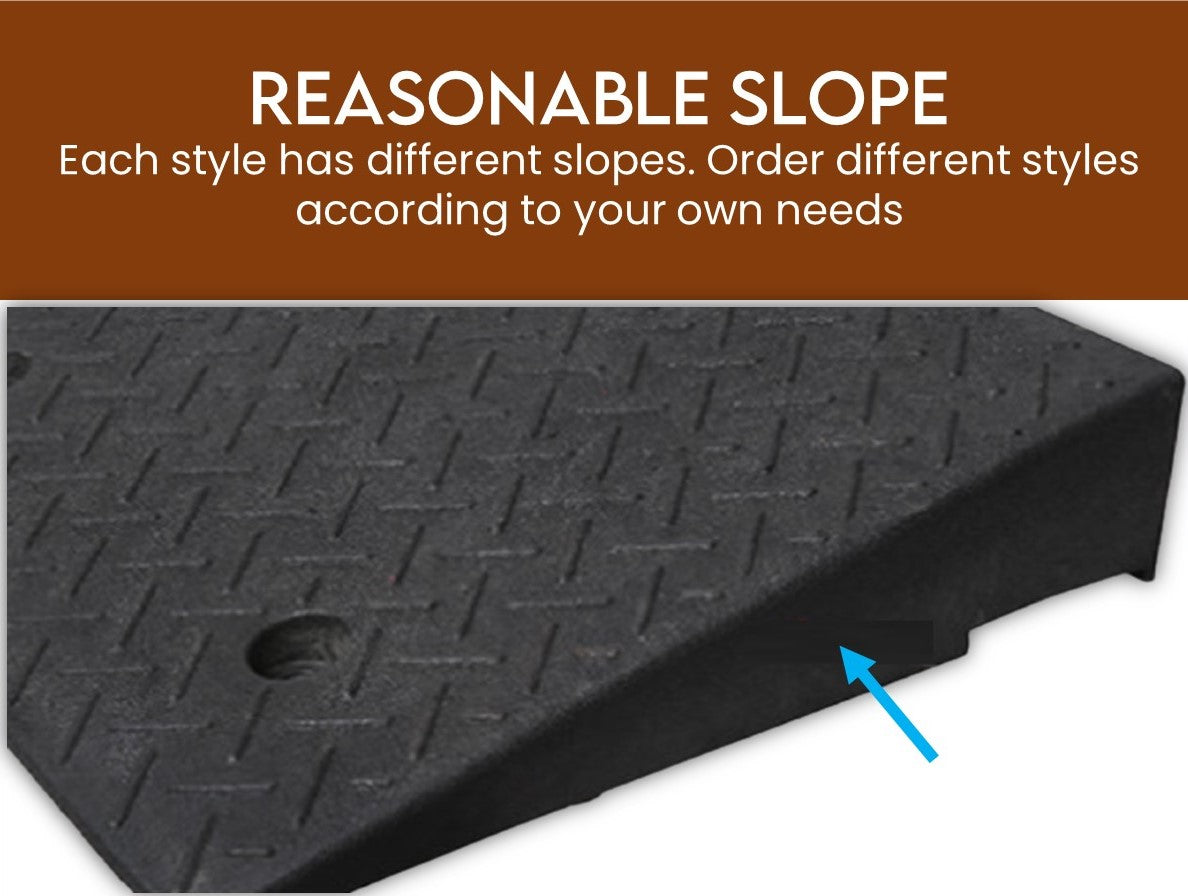 Portable Solid Rubber Ramp for Wheelchairs / Toilet Chairs and Accessibility