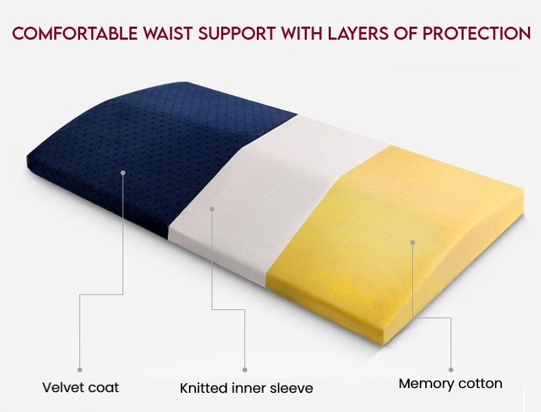 Lumbar Memory Foam Back Support Waist Pad